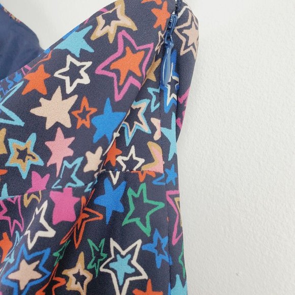 J. Crew Jacuzzi Starburst One Shoulder Dress Sz 8 - Picture 10 of 12